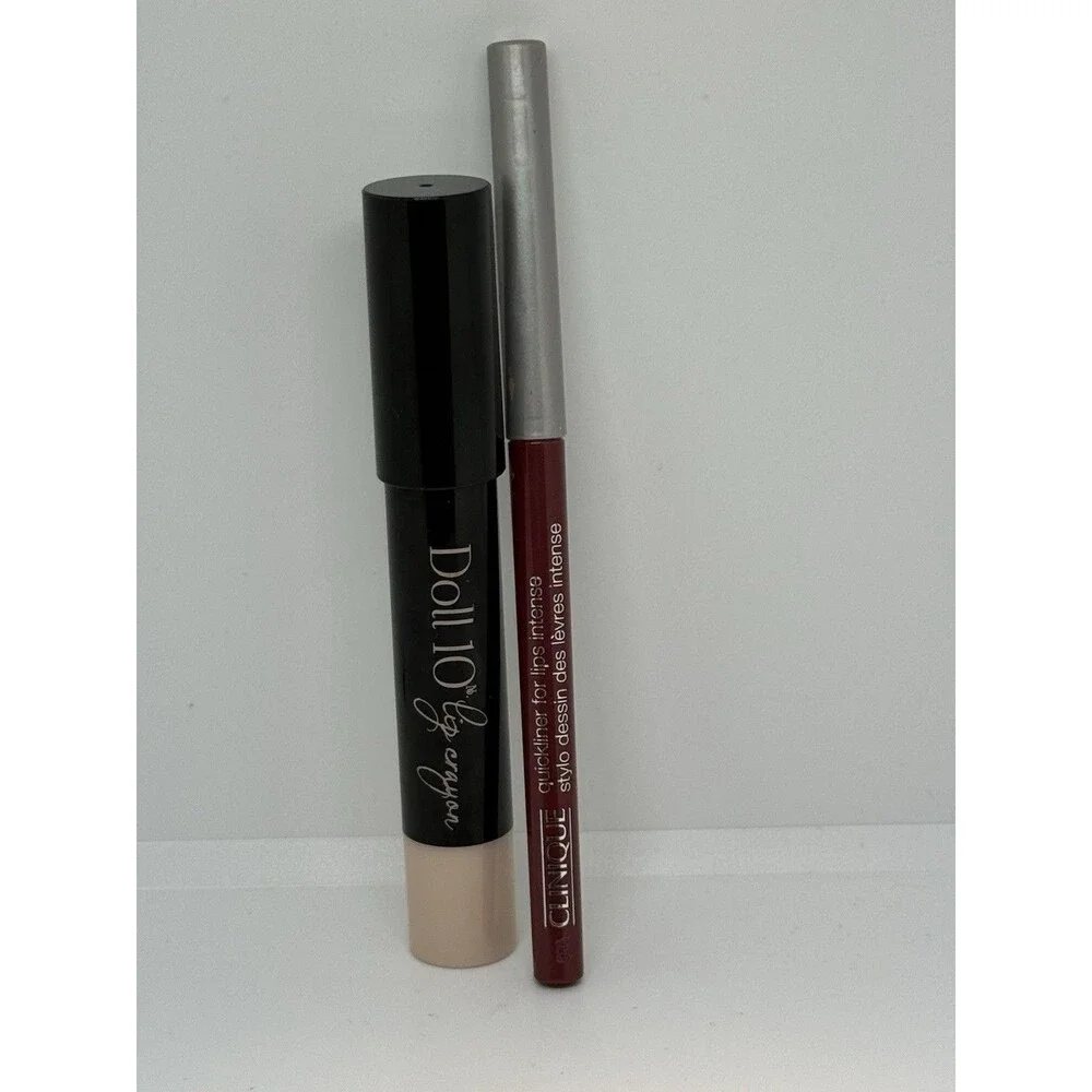 Doll 10 Gel Lip‎ Crayon After Party And Clinique Quickliner 08 Intense Cosmo Set